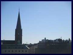 Malmö skyline from the Central station's garage 13 - St Petri Church